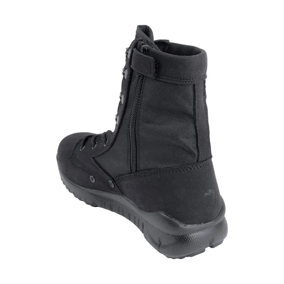 Black Viper Tactical Sneaker Boots featuring side zipper and rugged sole for durability