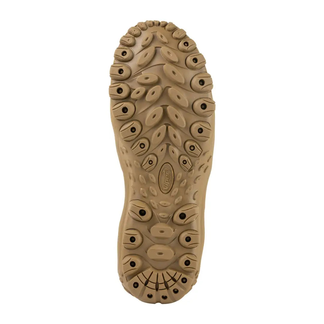 Tan rubber boot sole with textured tread for Viper Venom Boots. Perfect grip and style!