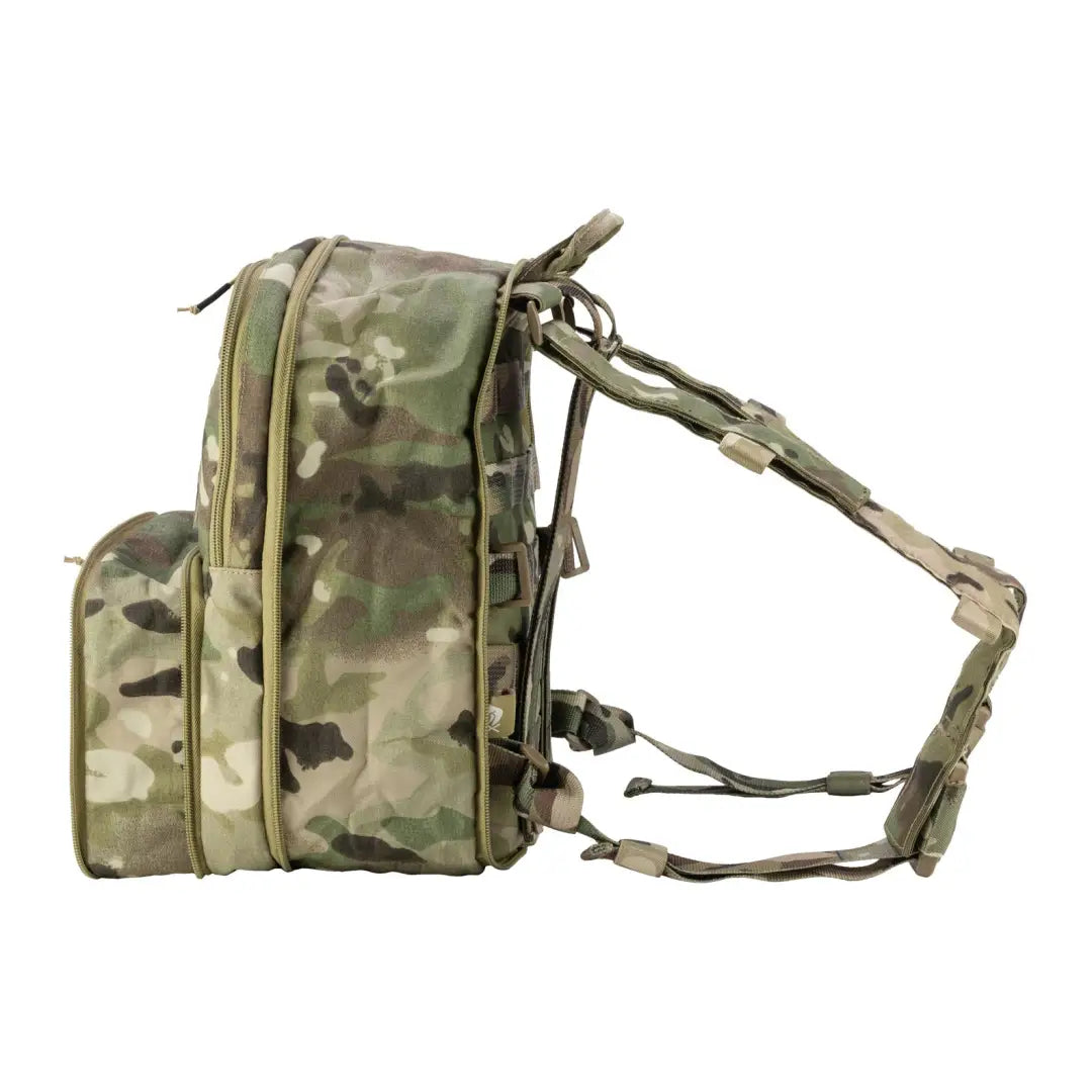 Camouflage military-style Viper VX Buckle Up Charger Pack with shoulder straps