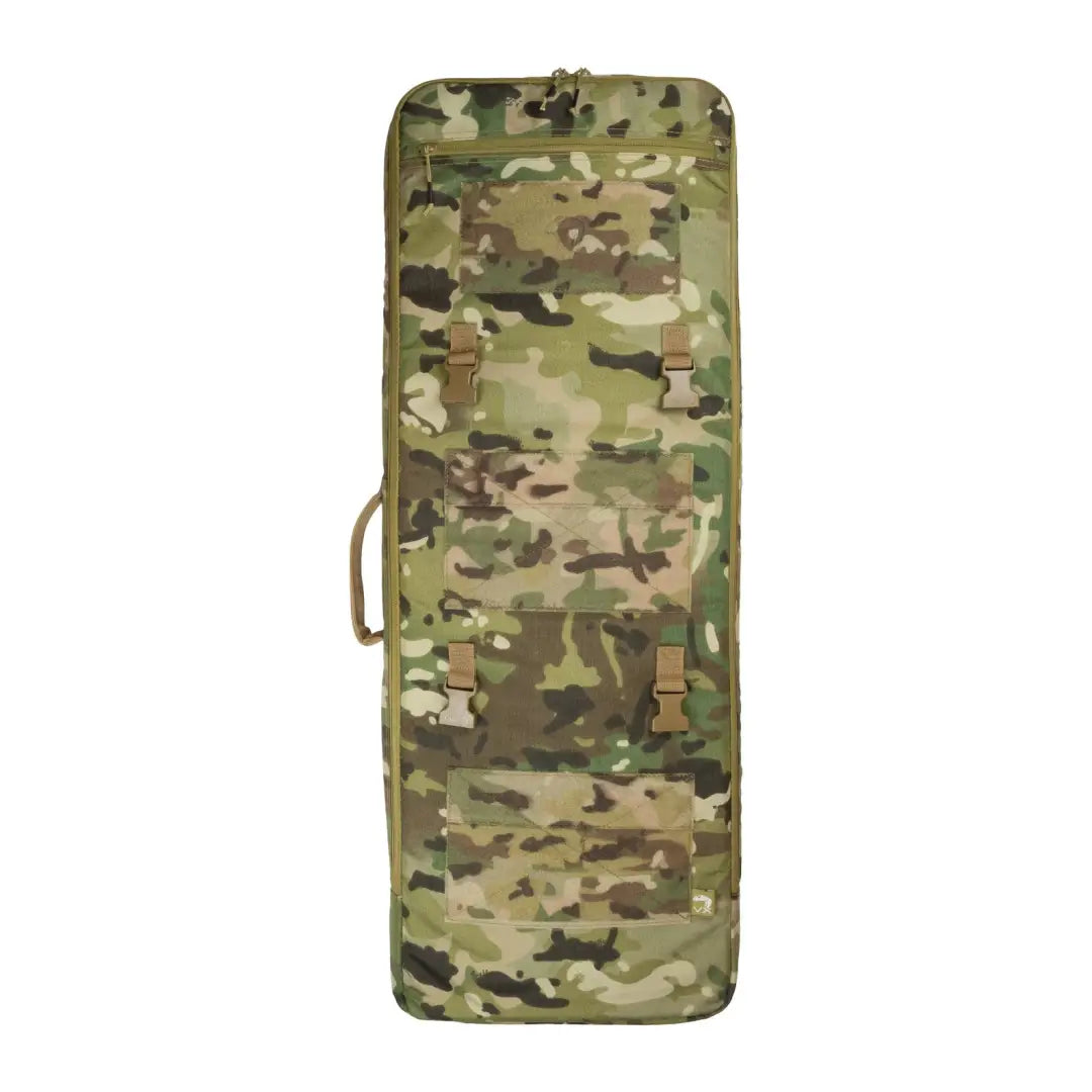 Camouflage-patterned Viper VX Buckle Up Gun Carrier with handle and hook &amp; loop closure