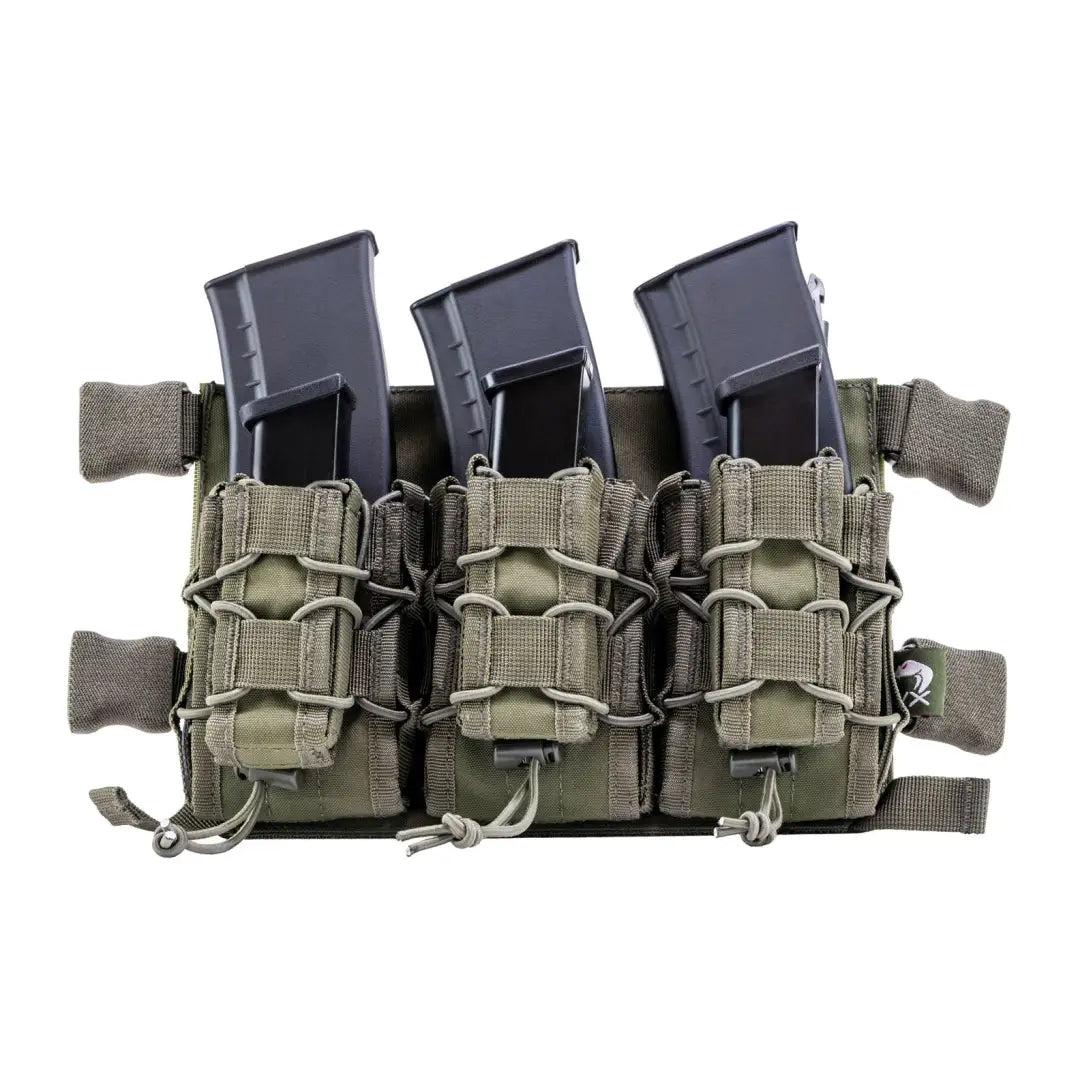 Tactical magazine pouch holding three rifle magazines with Viper VX Buckle Up Mag Rig