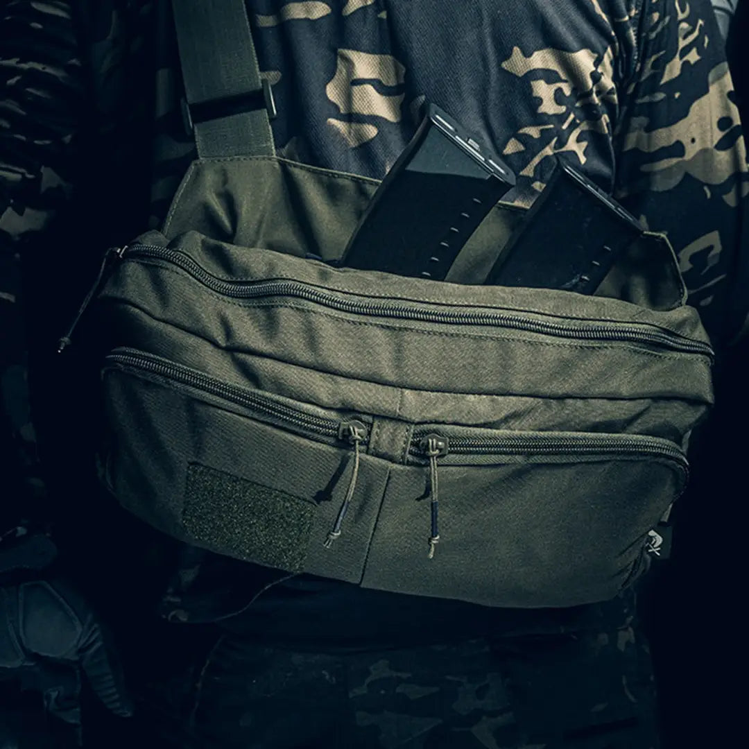 Olive green Viper VX Buckle Up Sling Pack, perfect for country clothing and tactical style