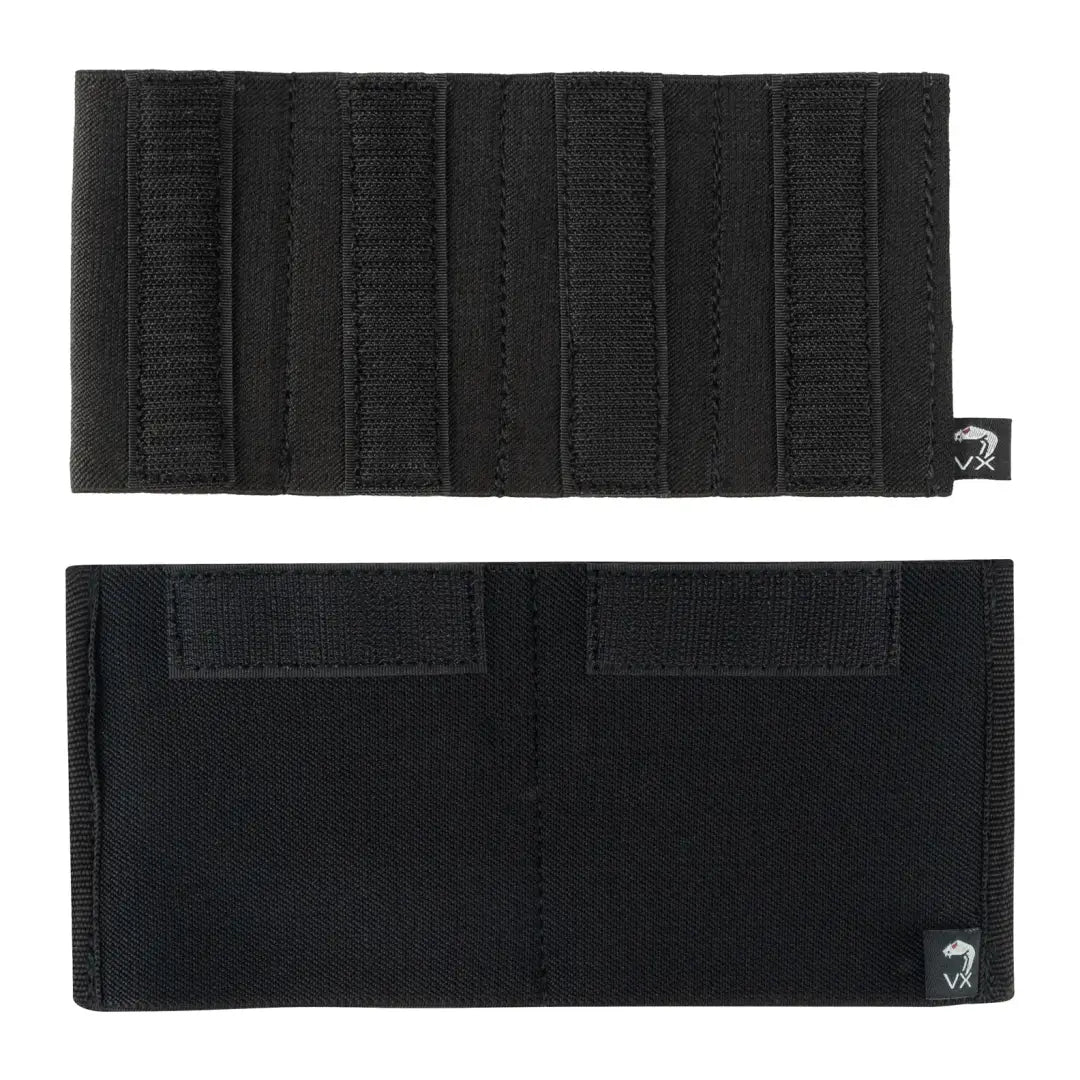 Two black tactical fabric panels for Viper VX Multi Weapon System mag sleeve setup