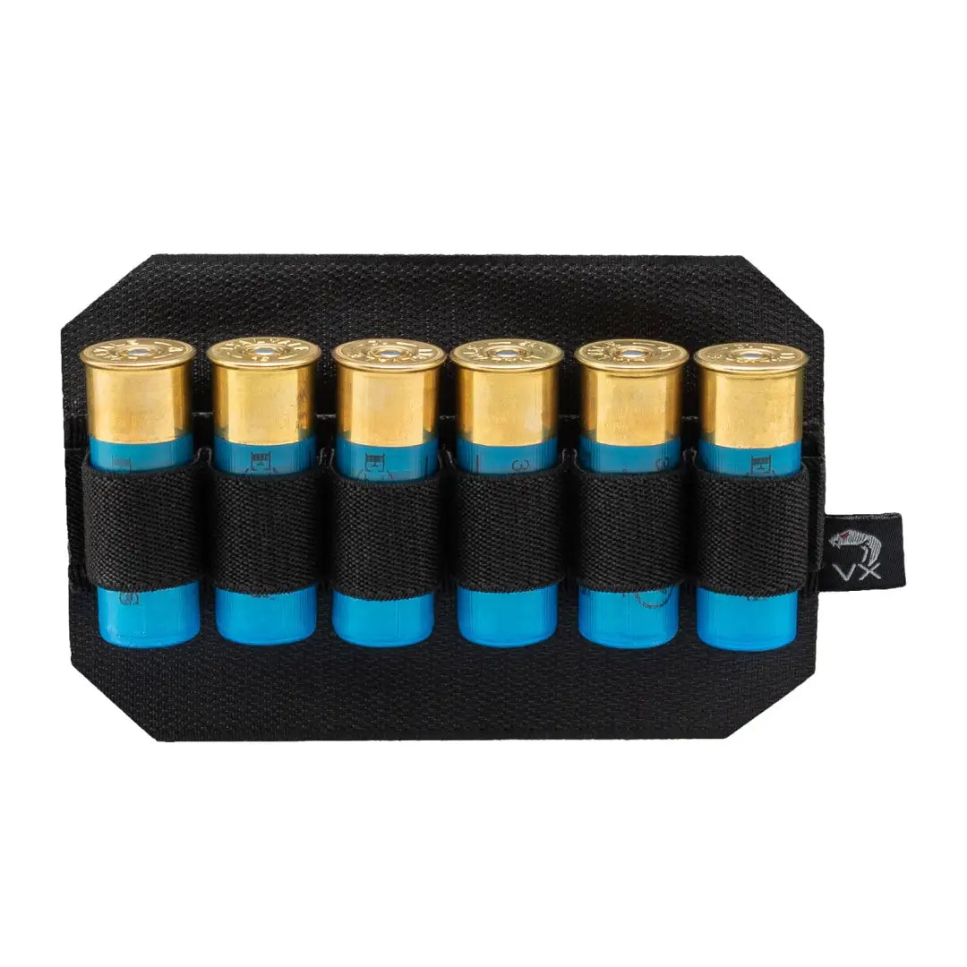 Viper VX Shotgun Cartridge Holder with six blue and gold shotgun cartridges in loops