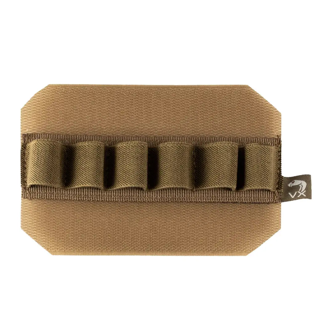 Tan tactical pouch with loops for the Viper VX Shotgun Cartridge Holder