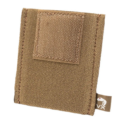 Tan tactical wallet with velcro patch from Viper VX Single Rifle Mag Sleeve, durable design