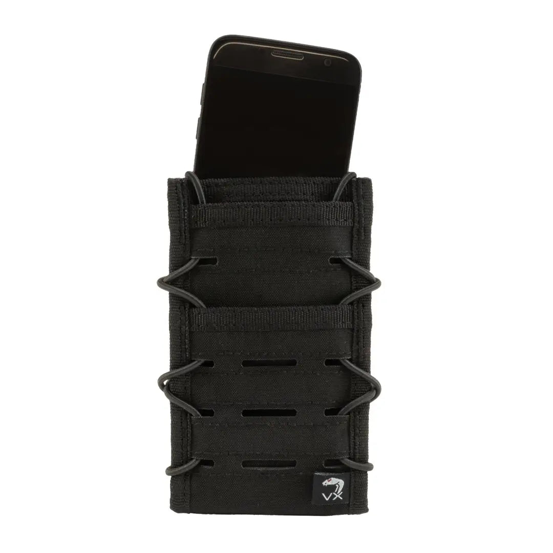 Black tactical magazine pouch with elastic straps, perfect for Viper VX Smart Phone Pouch