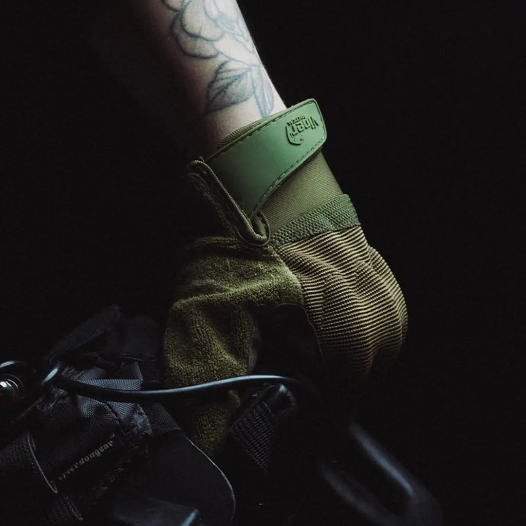 Green Viper VX Tactical Gloves with velcro strap, perfect for country clothing and gardening