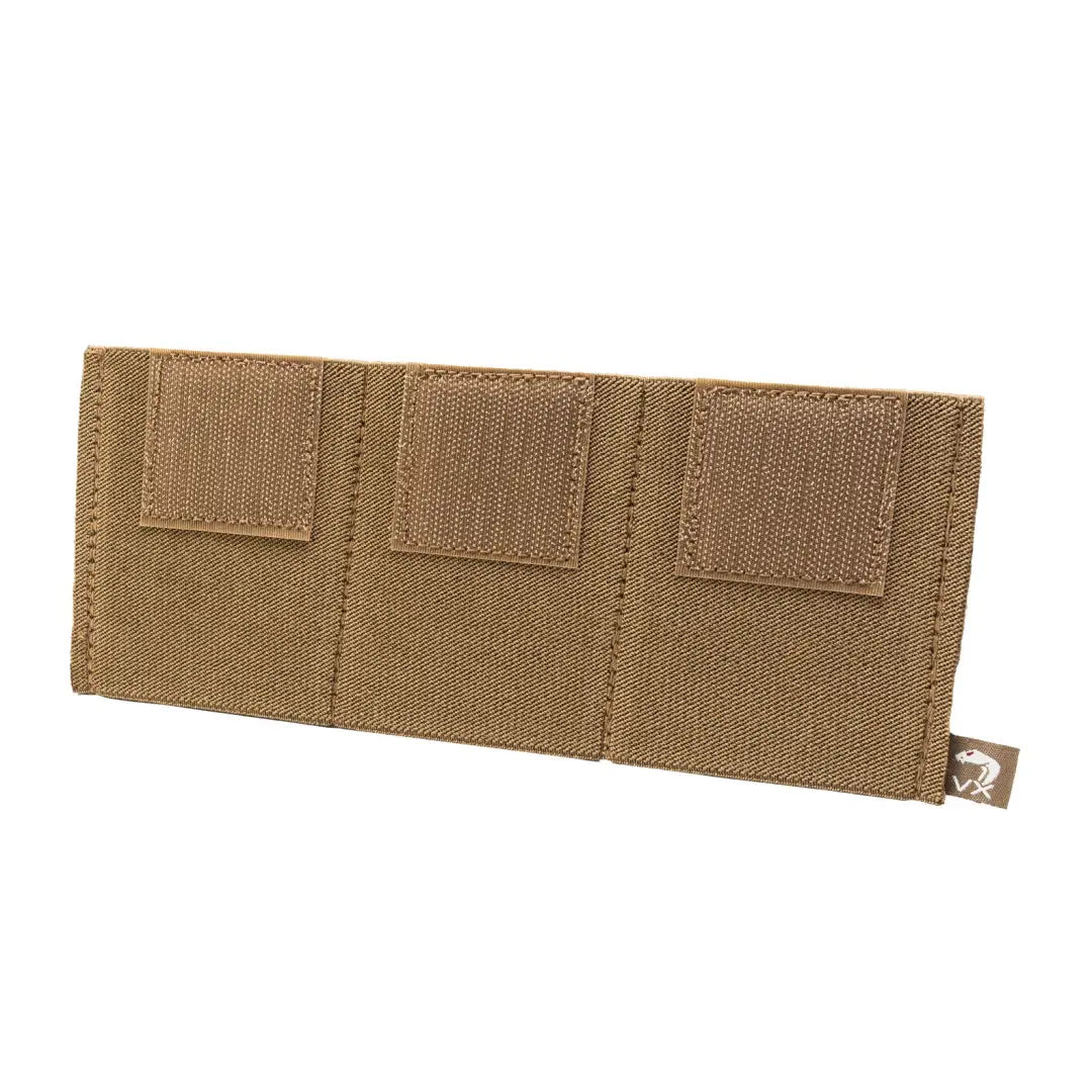 Tan fabric pouch with three compartments for the Viper VX Triple Rifle Mag Sleeve