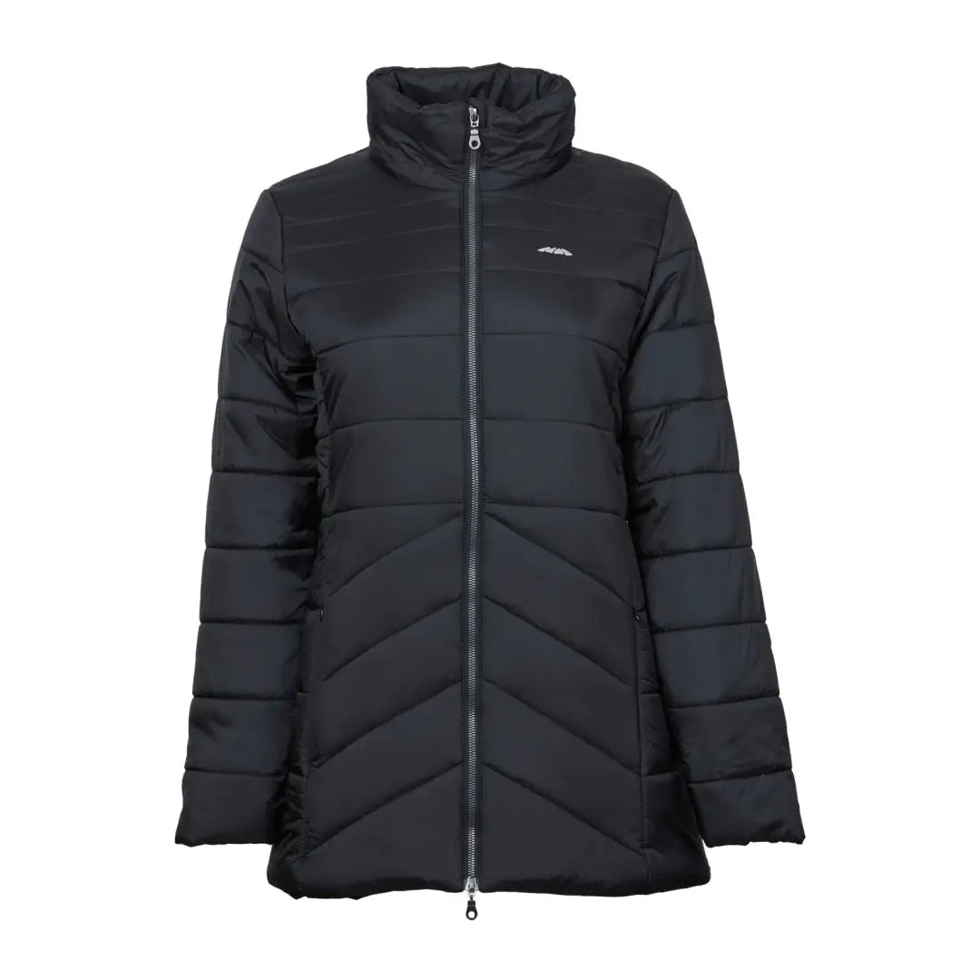 Stylish Black quilted WeatherBeeta Harlow Puffer Jacket with high collar and zipper