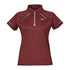 Burgundy short sleeve WeatherBeeta Victoria Premium top with quarter-zip and reflective accents