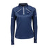 Navy blue long-sleeved WeatherBeeta Victoria Premium Thermal Baselayer Top with white trim