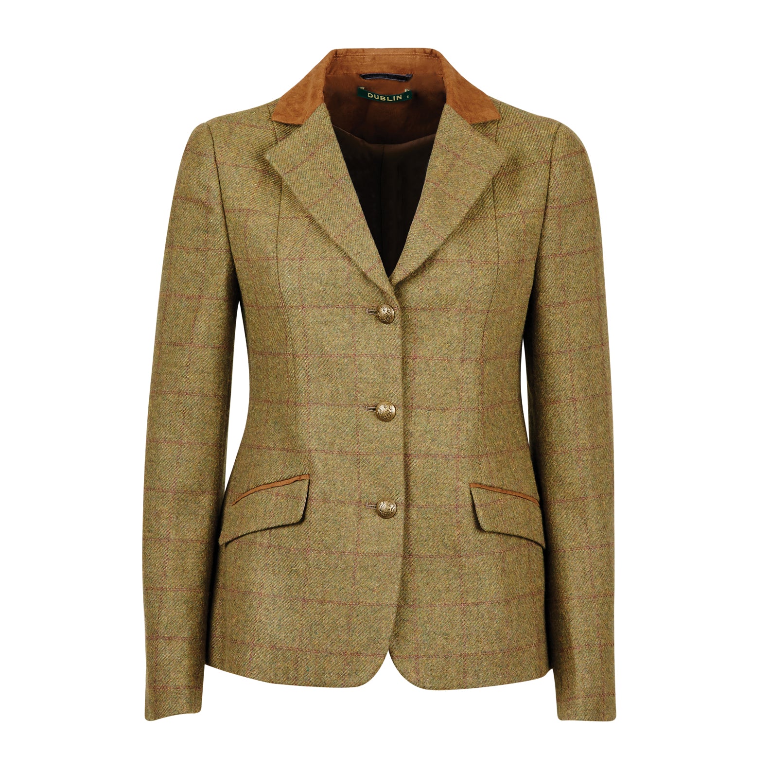 Dublin Albany Tweed Suede Collar Tailored Jacket | New Forest Clothing